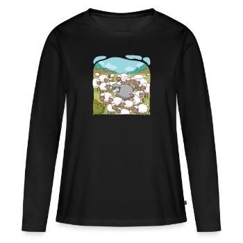 Wolf in sheep's clothing - Women's Premium Organic Long Sleeve Shirt - black - Front - Julia (174cm)