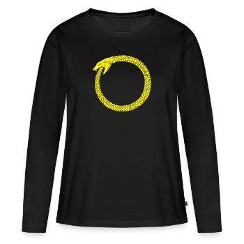 Ouroboros - Frauen Premium Bio Langarmshirt - Schwarz - Vorne - Julia (174cm)