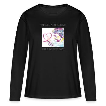 Rarediseaseday - Frauen Premium Bio Langarmshirt - Schwarz - Vorne - Julia (174cm)