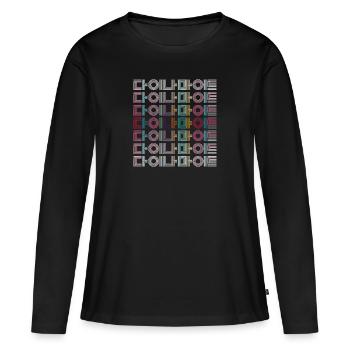 DYNAMIT 2 - Frauen Premium Bio Langarmshirt - Schwarz - Vorne - Julia (174cm)