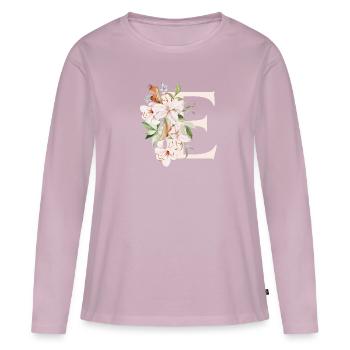 E - Women's Premium Organic Long Sleeve Shirt - dusky pink - Front - Julia (174cm)