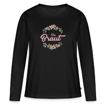 Die Braut - Frauen Premium Bio Langarmshirt - Schwarz - Vorne - Julia (174cm)