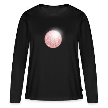 Disco ball - Women's Premium Organic Long Sleeve Shirt - black - Front - Julia (174cm)