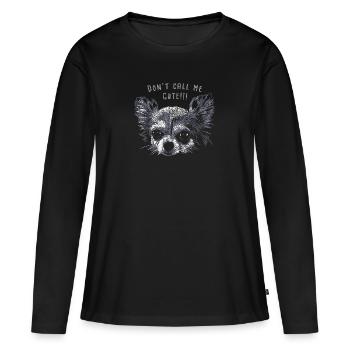 Chihuahua 01 - Frauen Premium Bio Langarmshirt - Schwarz - Vorne - Julia (174cm)