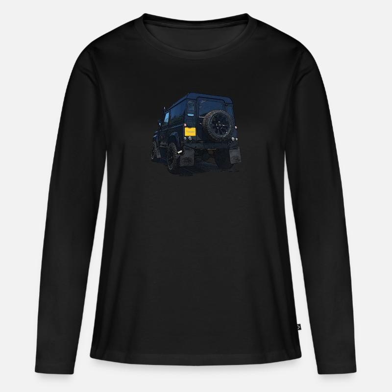 Offroading - Frauen Premium Bio Langarmshirt - Schwarz