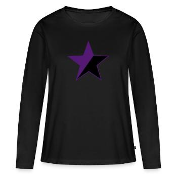 Stern F_Antifa - Frauen Premium Bio Langarmshirt - Schwarz - Vorne - Julia (174cm)