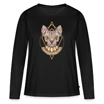 Égypte - T-shirt manches longues Premium bio Femme - noir - Devant - Julia (174cm)