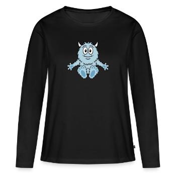 Little Hug Monster - Hug Me - Frauen Premium Bio Langarmshirt - Schwarz - Vorne - Julia (174cm)