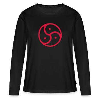 Triskelion / Triskele single-color - Frauen Premium Bio Langarmshirt - Schwarz - Vorne - Julia (174cm)
