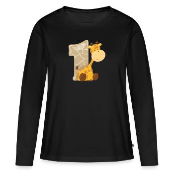 SAFARI - T-shirt manches longues Premium bio Femme - noir - Devant - Julia (174cm)