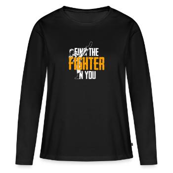 Prima Zusammenstellung zwischen Karate und Rocky - Frauen Premium Bio Langarmshirt - Schwarz - Vorne - Julia (174cm)
