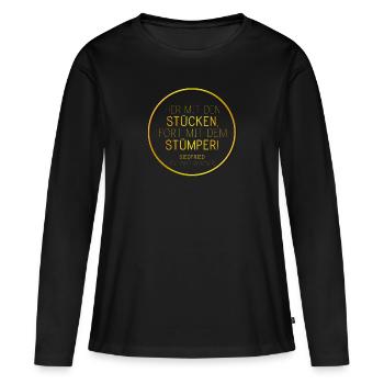 Richard Wagner Der Ring des Nibelungen T-Shirt - Frauen Premium Bio Langarmshirt - Schwarz - Vorne - Julia (174cm)