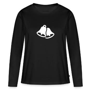 cloche - T-shirt manches longues Premium bio Femme - noir - Devant - Julia (174cm)