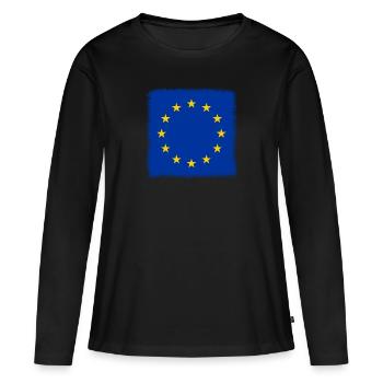 Europe - T-shirt manches longues Premium bio Femme - noir - Devant - Julia (174cm)