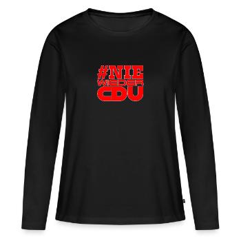 Nie Wieder CDU Wählen Europawahl Rezo Anti CDU - Frauen Premium Bio Langarmshirt - Schwarz - Vorne - Julia (174cm)