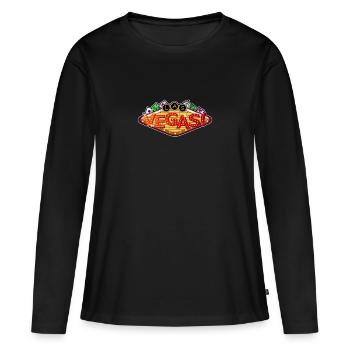 Las Vegas Cubes Chip Cocktail - T-shirt manches longues Premium bio Femme - noir - Devant - Julia (174cm)