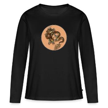 Dragon - Frauen Premium Bio Langarmshirt - Schwarz - Vorne - Julia (174cm)