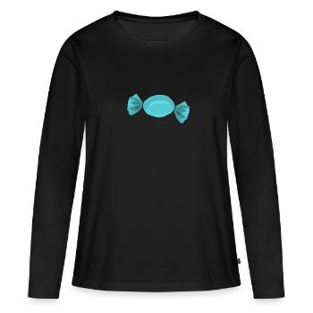 bonbons - T-shirt manches longues Premium bio Femme - noir - Devant - Julia (174cm)