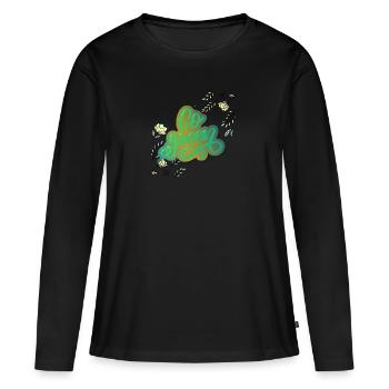 passer au vert - T-shirt manches longues Premium bio Femme - noir - Devant - Julia (174cm)
