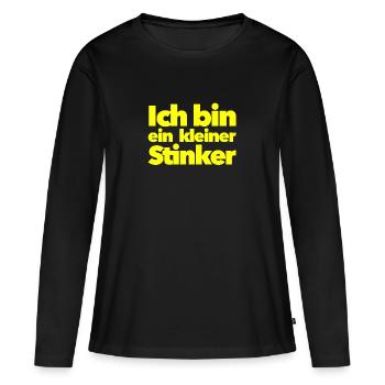 Ich bin ein kleiner Stinker - Spaß - Frauen Premium Bio Langarmshirt - Schwarz - Vorne - Julia (174cm)