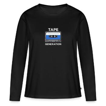 Generation Tape - Frauen Premium Bio Langarmshirt - Schwarz - Vorne - Julia (174cm)