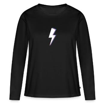 Cadeau de style rétro rétro Blitz - T-shirt manches longues Premium bio Femme - noir - Devant - Julia (174cm)