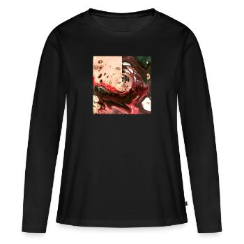 Galaxie - T-shirt manches longues Premium bio Femme - noir - Devant - Julia (174cm)