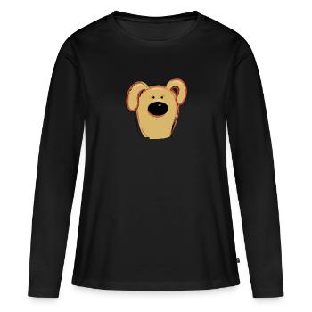 Laika - T-shirt manches longues Premium bio Femme - noir - Devant - Julia (174cm)