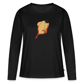 Laika - T-shirt manches longues Premium bio Femme - noir - Devant - Julia (174cm)