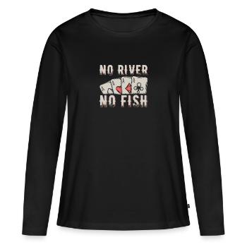 Cartes de poker | Poker Poker Poker Poker Cadeaux - T-shirt manches longues Premium bio Femme - noir - Devant - Julia (174cm)