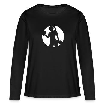 Lady - Women's Premium Organic Long Sleeve Shirt - black - Front - Julia (174cm)