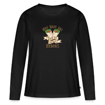 Fast Food Kebab Lover - Women's Premium Organic Long Sleeve Shirt - black - Front - Julia (174cm)
