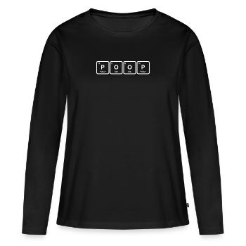 Tableau périodique du caca - T-shirt manches longues Premium bio Femme - noir - Devant - Julia (174cm)