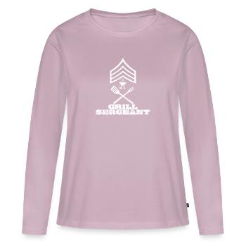 grill sergeant - Women's Premium Organic Long Sleeve Shirt - dusky pink - Front - Julia (174cm)