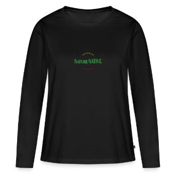 la nature - T-shirt manches longues Premium bio Femme - noir - Devant - Julia (174cm)