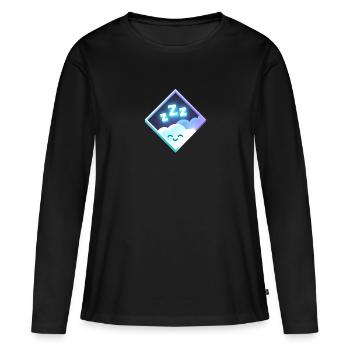 Cloud en sommeil actuellement - T-shirt manches longues Premium bio Femme - noir - Devant - Julia (174cm)
