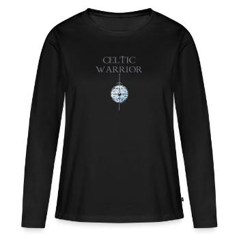 Guerrier Celte - T-shirt manches longues Premium bio Femme - noir - Devant - Julia (174cm)