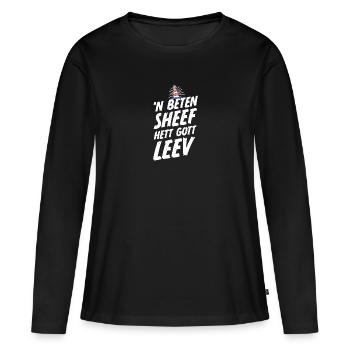 Plattdeutsch Spruch Sprüche Norddeutschland Platt - Frauen Premium Bio Langarmshirt - Schwarz - Vorne - Julia (174cm)