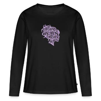 Empowered women Feminist Feminist cadeau - T-shirt manches longues Premium bio Femme - noir - Devant - Julia (174cm)