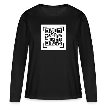Barcode - Frauen Premium Bio Langarmshirt - Schwarz - Vorne - Julia (174cm)