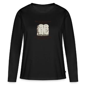 Datenschutz Internet Datenschutzbeauftragter - Frauen Premium Bio Langarmshirt - Schwarz - Vorne - Julia (174cm)