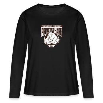 Datenschutz Internet Datenschutzbeauftragte Lustig - Frauen Premium Bio Langarmshirt - Schwarz - Vorne - Julia (174cm)