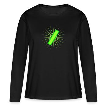 Uran - Frauen Premium Bio Langarmshirt - Schwarz - Vorne - Julia (174cm)