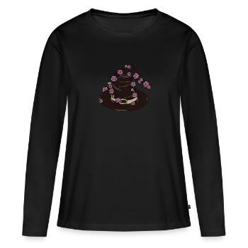 sorcière - T-shirt manches longues Premium bio Femme - noir - Devant - Julia (174cm)