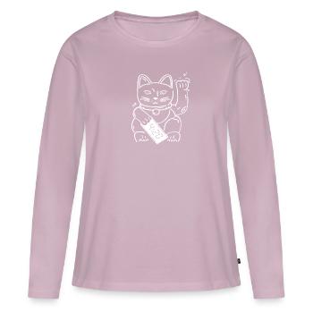Linie Maneki Neko - Frauen Premium Bio Langarmshirt - Altrosa - Vorne - Julia (174cm)