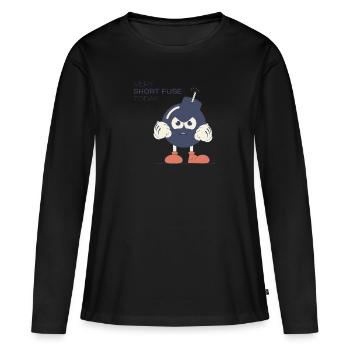 Short Fuse - Frauen Premium Bio Langarmshirt - Schwarz - Vorne - Julia (174cm)