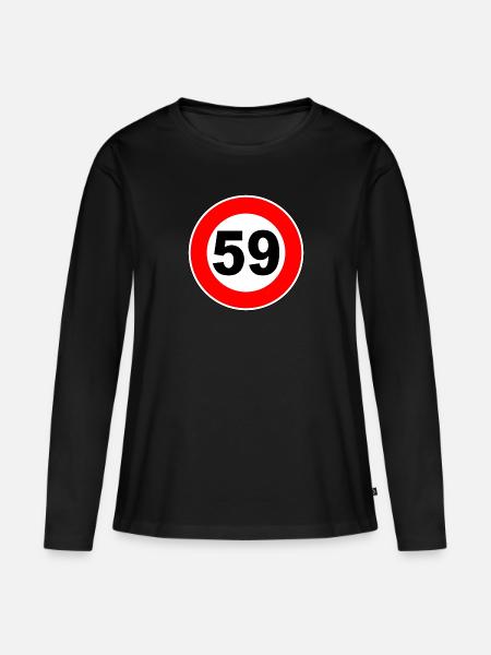 59-årsdag - 59 - feiring - gateskilt - Premium økologisk langermet T-skjorte for kvinner - svart
