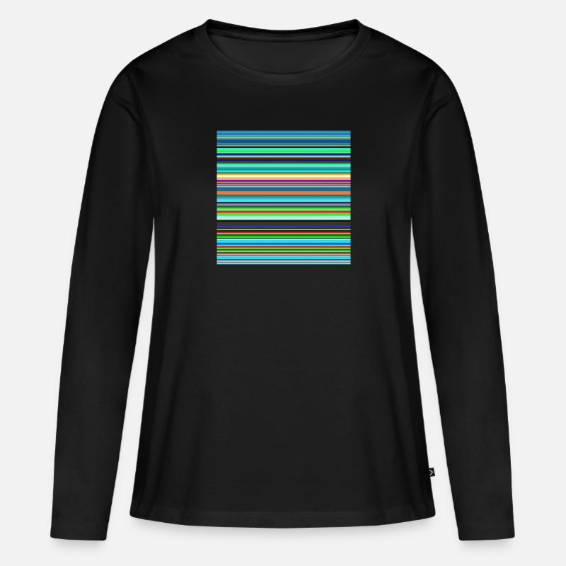 Stripe pattern 270421 - Women's Premium Organic Long Sleeve Shirt - black