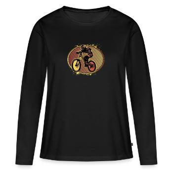 VTT VTT - VTT - T-shirt manches longues Premium bio Femme - noir - Devant - Julia (174cm)