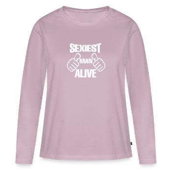 sexiest man alive - Women's Premium Organic Long Sleeve Shirt - dusky pink - Front - Julia (174cm)